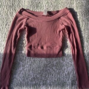 Windsor Dusty Rose Ribbed Knit Top